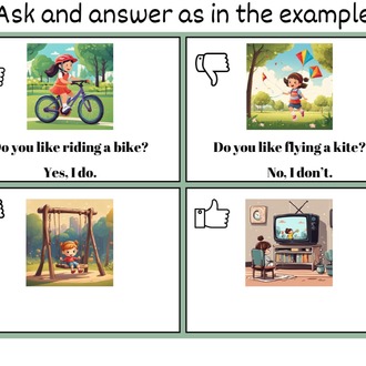 SIMPLE PRESENT TENSE GRAMMAR CARDS 