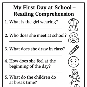 MY FIRST DAY AT SCHOOL