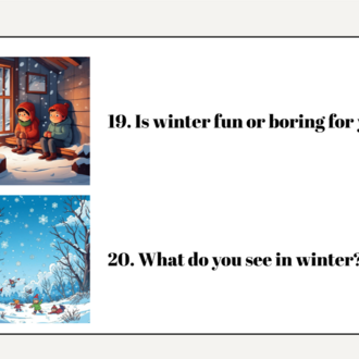 WINTER SPEAKING CARDS