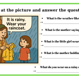 WEATHER CREATIVE WRITING & SPEAKING TASKS