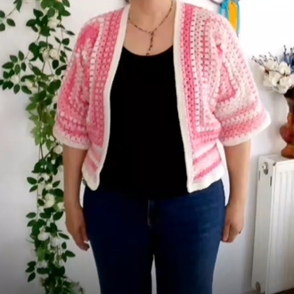 Akrilik ipten bolero ceket