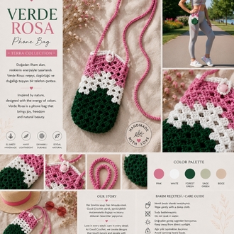 Polyester Makrome Cep telefonu Cantasi