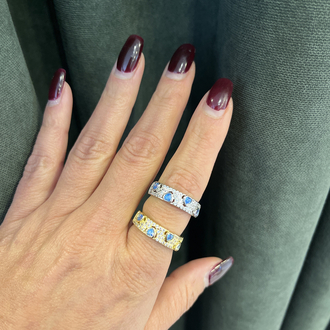 Mavi taş detay yüzük