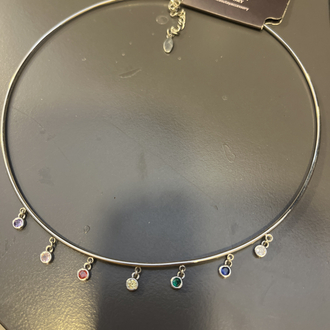 Gümüş renk choker