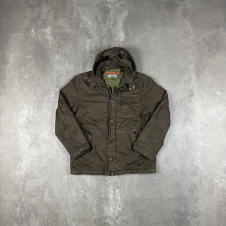 (M) Gap Military Style Olive Hooded Jacket