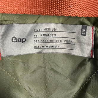 (M) Gap Military Style Olive Hooded Jacket