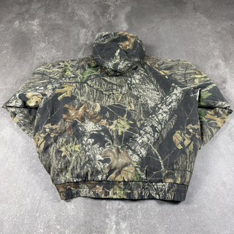 (XXL) 90s Jerzees Outdoors Quilted Camo Hunting Bomber Jacket