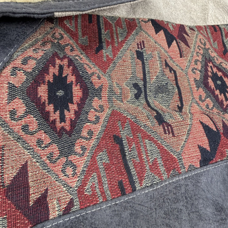 (M) Vintage 90s Southwestern Aztec Sherpa Collar Bomber Jacket