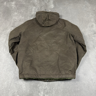 (M) Gap Military Style Olive Hooded Jacket