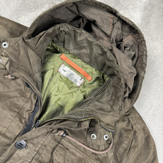 (M) Gap Military Style Olive Hooded Jacket