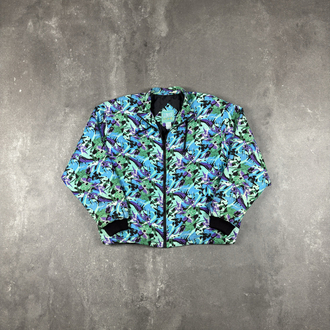 (XL) 90s Climate Zone Teal Purple Statement Windbreaker Jacket