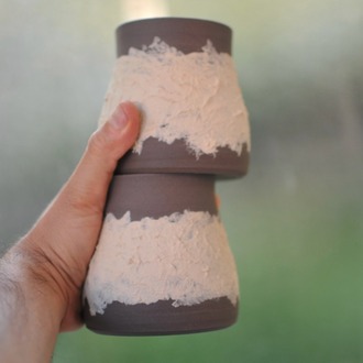 Frisson Cup (Siyah-Beyaz Stoneware)