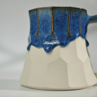 Drippy Boulder Midi Mug (Beyaz)