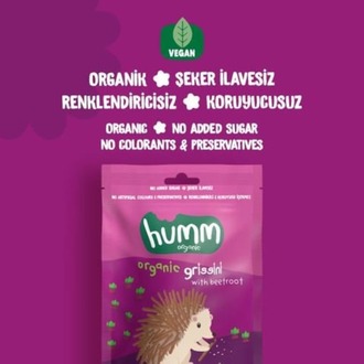 Humm Organic Vegan Pancarlı Grissini 55 g