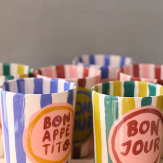 Bon Jour Kulpsuz Fincan Yeşil