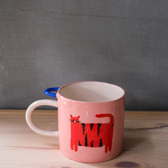 Orange Cat Fincan