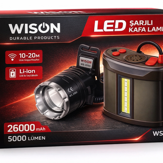 10 Saat şarj süreli kafa lambası wison Ws 2090