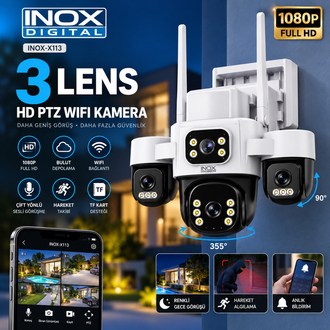 İNOX WİFİ KAMERA 3 LENSLİ X113