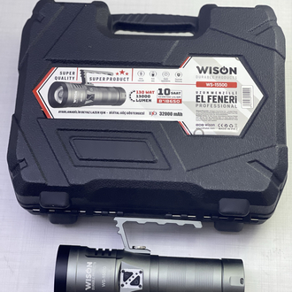 13 BİN LÜMEN ORİJİNAL ZOOMLU PROFESYONEL EL FENERİ Wison ws15500