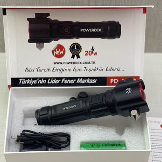 2000 LÜMEN ÇAKARLI EL FENERİ - POWERDEX PD 6699