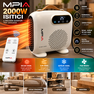 YENİ - KIŞLIK ISITICI TAŞINABİLİR DİJİTAL GÖSTERGE MPİA