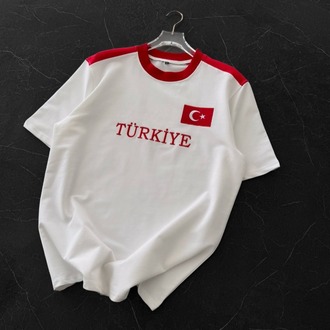 Türkiye Bisiklet Yaka Tshirt Beyaz