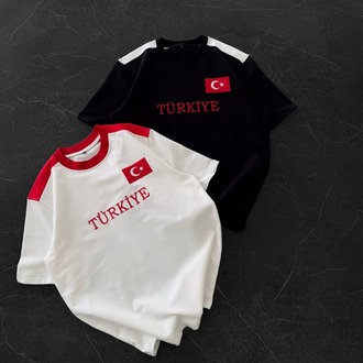 Türkiye Bisiklet Yaka Tshirt Beyaz