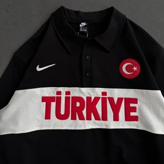 Polo Yaka Türkiye Tshirt Siyah
