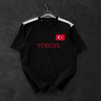 Türkiye Bisiklet Yaka Tshirt Siyah