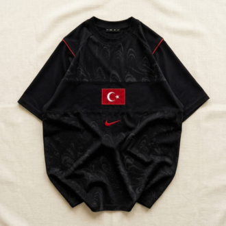 TR Bisiklet Yaka Tshirt Siyah