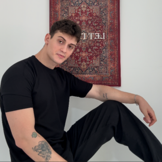Waffle Model Tişört Kollar Dar Kesim Siyah