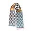 Checkerboard 'patchwork blue' atkı