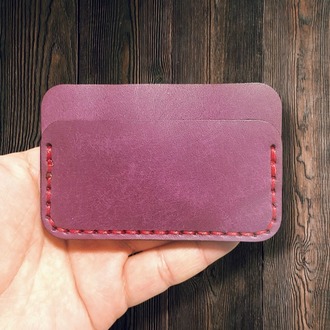 Vera El Yapımı Deri Kartlık Violet