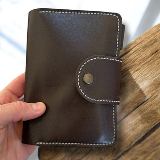 El yapımı deri defter kılıfı 9x14cm defter için