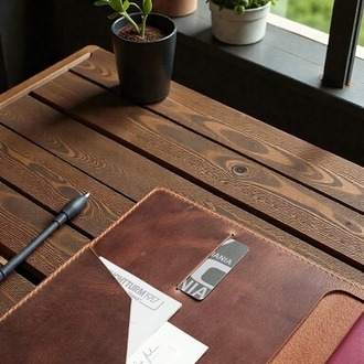 Kestane Ajanda/Defter/Kitap Kılıfı Organizer