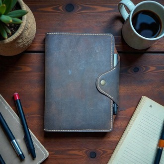 Kahve Ajanda/Defter/Kitap Kılıfı Organizer