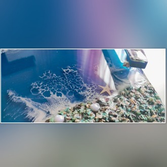 Deniz Temalı Epoksi Tepsi