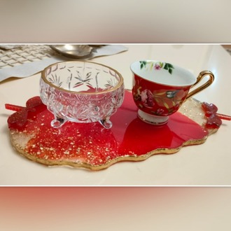 Epoksi Kahve Sunumluk