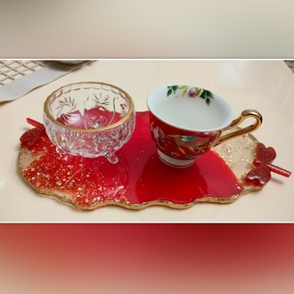 Epoksi Kahve Sunumluk