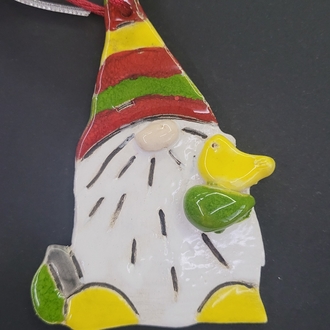 seramik yılbaşı cücesi 10 cm