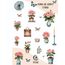 Pembe Gül Demeti - Sticker -