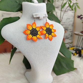 AYÇİÇEĞİ TURUNCU KÜPE