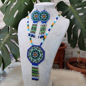 MANDALA KUM BONCUK KOLYE TAKİMİ