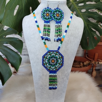 MANDALA KUM BONCUK KOLYE TAKİMİ