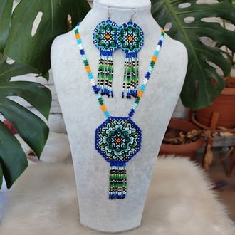 MANDALA KUM BONCUK KOLYE TAKİMİ