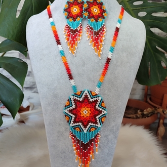 MANDALA KUM BONCUK KOLYE TAKIMI