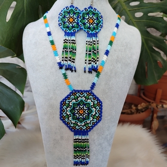 MANDALA KUM BONCUK KOLYE TAKİMİ