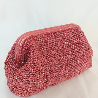 L boy bakır clutch çanta