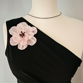 Fonksiyonel Pembe Boyun Çiçeği ( Broş)