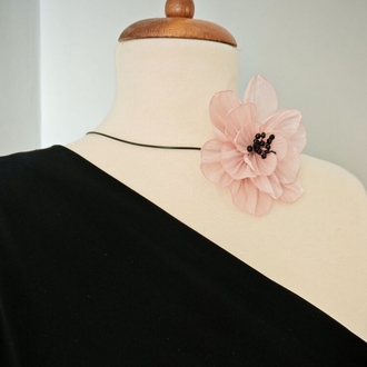 Fonksiyonel Pembe Boyun Çiçeği ( Broş)